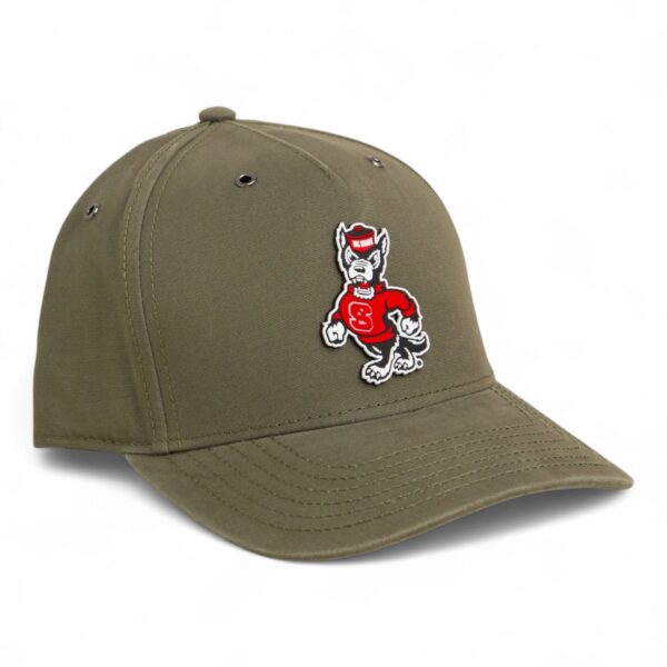 NC State Wolfpack Strutting Wolf 3D Snapback Canvas Hat- Olive