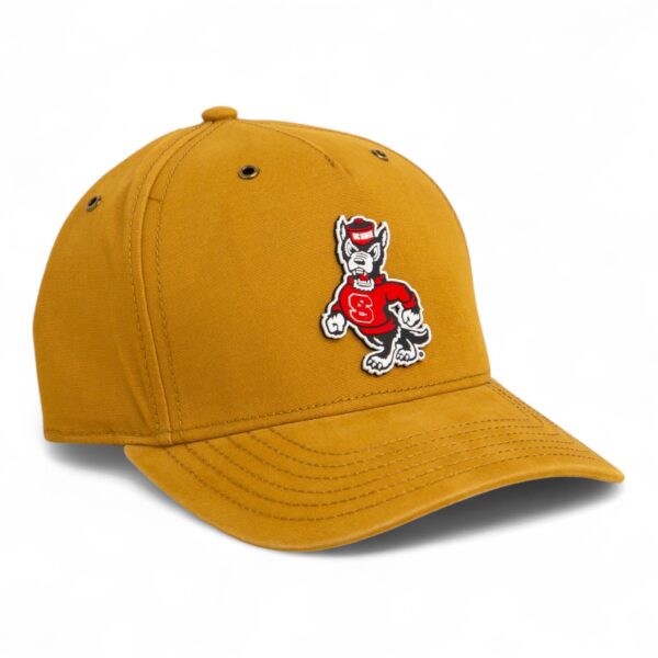 NC State Wolfpack Strutting Wolf 3D Snapback Canvas Hat- Wheat