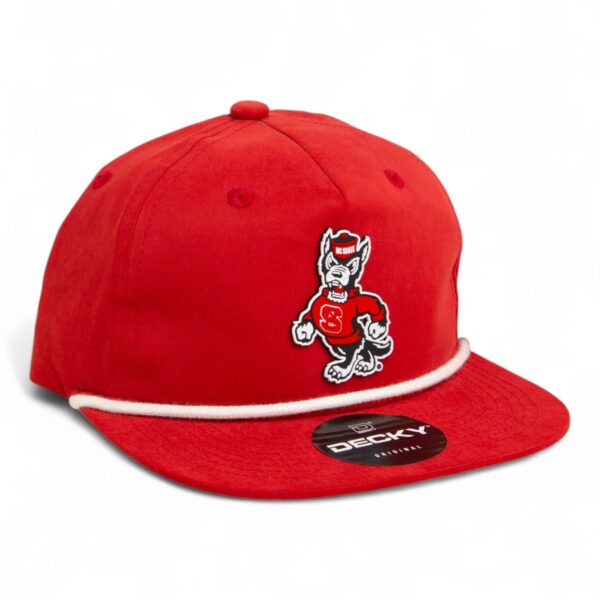 NC State Wolfpack Strutting Wolf 3D Classic Rope Hat- Red/ White