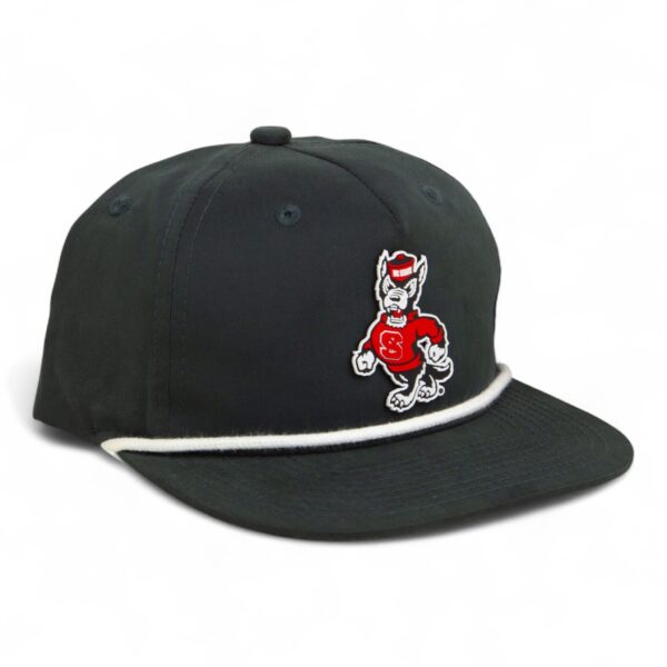 NC State Wolfpack Strutting Wolf 3D Classic Rope Hat- Charcoal/ White