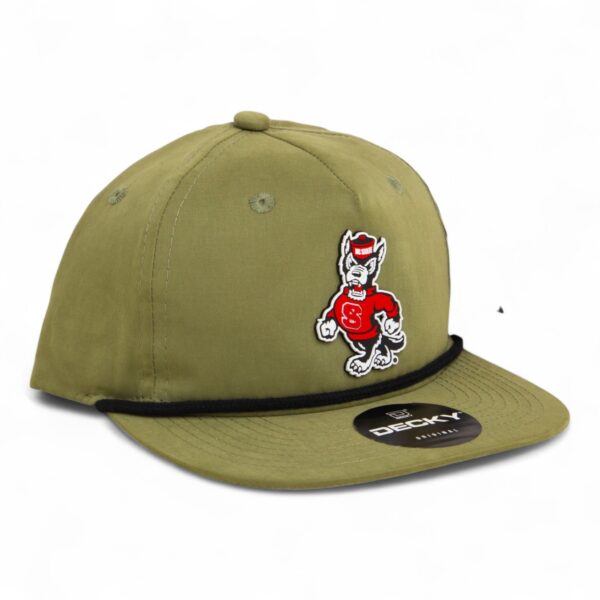 NC State Wolfpack Strutting Wolf 3D Classic Rope Hat- Loden/ Black