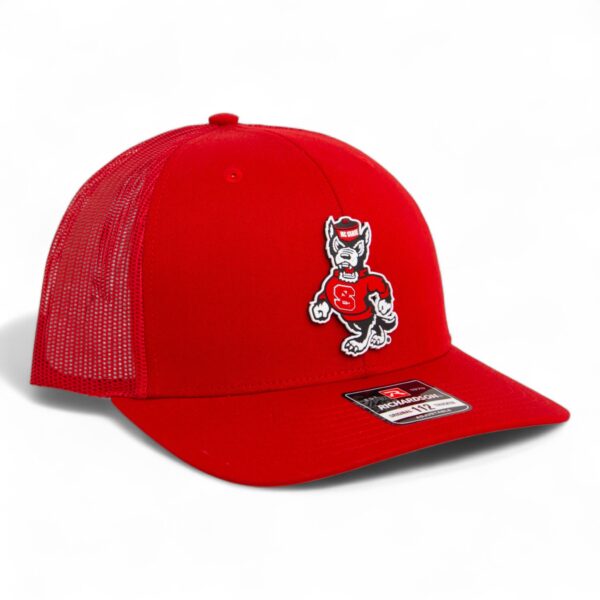 NC State Wolfpack Strutting Wolf 3D Snapback Trucker Hat- Red
