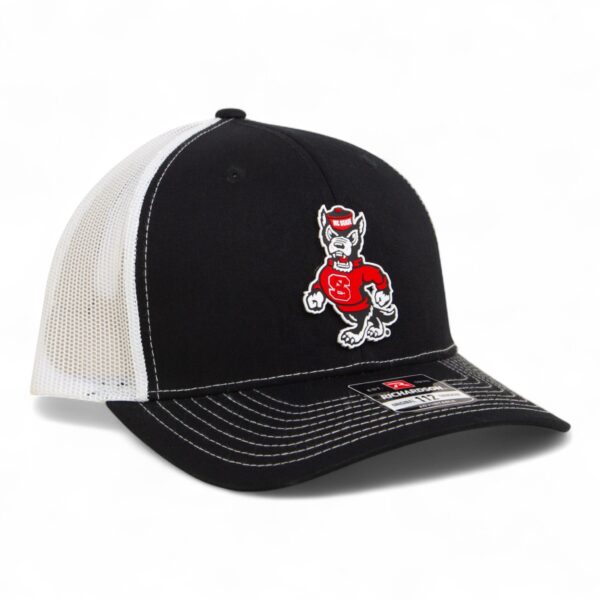 NC State Wolfpack Strutting Wolf 3D Snapback Trucker Hat- Black/ White