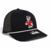 NC State Wolfpack Strutting Wolf 3D Snapback Trucker Rope Hat- Black/ White