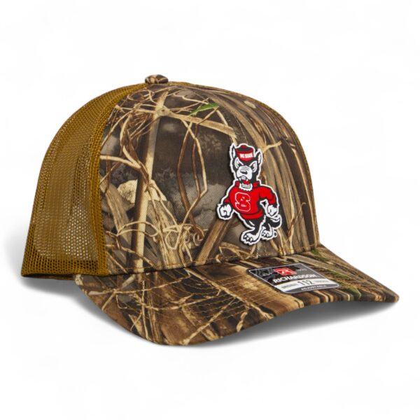 NC State Wolfpack Strutting Wolf 3D Snapback Trucker Hat- Realtree Max 7/ Buck