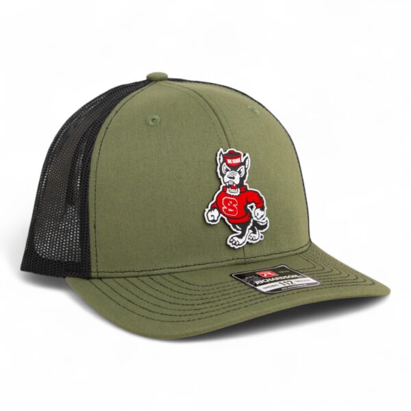 NC State Wolfpack Strutting Wolf 3D Snapback Trucker Hat- Loden/ Black