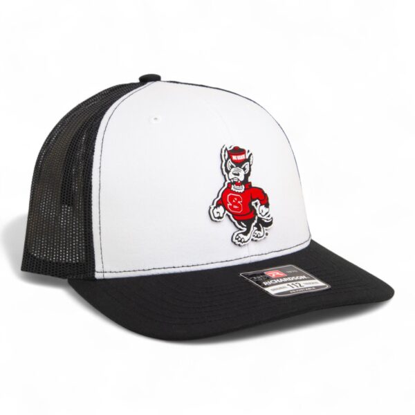NC State Wolfpack Strutting Wolf 3D Snapback Trucker Hat- White/ Black