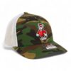 NC State Wolfpack Strutting Wolf 3D Snapback Trucker Hat- Army Camo/ White