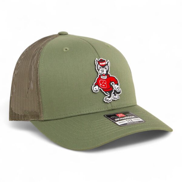 NC State Wolfpack Strutting Wolf 3D Snapback Trucker Hat- Loden Green