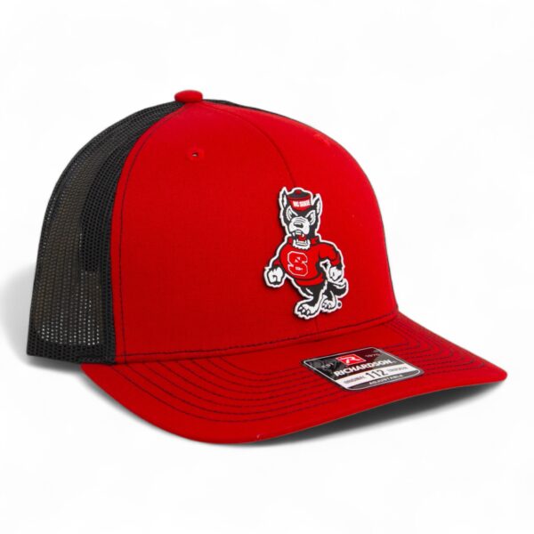 NC State Wolfpack Strutting Wolf 3D Snapback Trucker Hat- Red/ Black