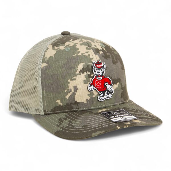 NC State Wolfpack Strutting Wolf 3D Snapback Trucker Hat- Military Digital Camo