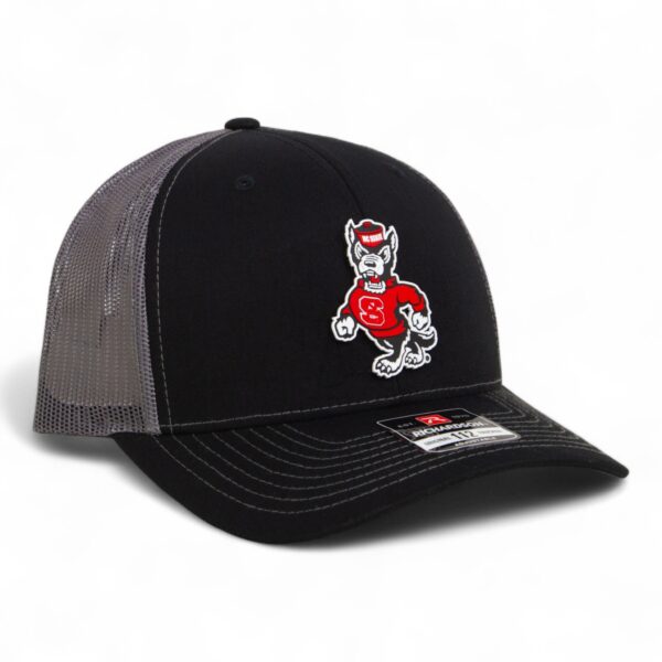 NC State Wolfpack Strutting Wolf 3D Snapback Trucker Hat- Black/ Charcoal