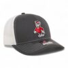NC State Wolfpack Strutting Wolf 3D Snapback Trucker Hat- Charcoal/ White