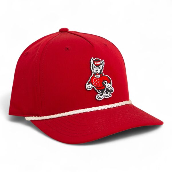 NC State Wolfpack Strutting Wolf 3D Five Panel Classic Rope Hat- Red/ White