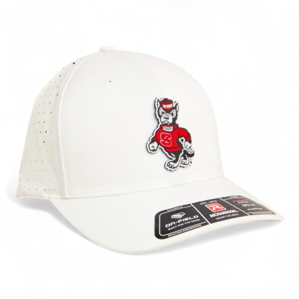 NC State Wolfpack Strutting Wolf 3D Laser Perf R-Flex Cap- White