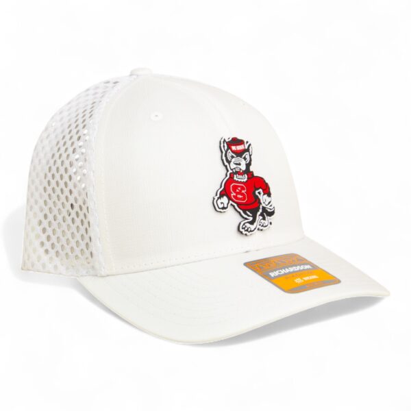 NC State Wolfpack Strutting Wolf 3D Snapback Tilikum Trucker Hat- White