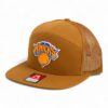 New York Knicks 3D Snapback Seven-Panel Flat Bill Trucker Hat- Caramel