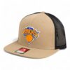 New York Knicks 3D Wool Blend Flat Bill Hat- Tan/ Black