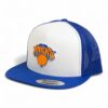 New York Knicks 3D YP Snapback Flat Bill Trucker Hat- White/ Royal