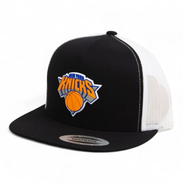 New York Knicks 3D YP Snapback Flat Bill Trucker Hat- Black/ White