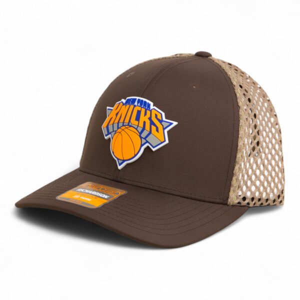 New York Knicks 3D Snapback Tilikum Trucker Hat- Brown/ Tan