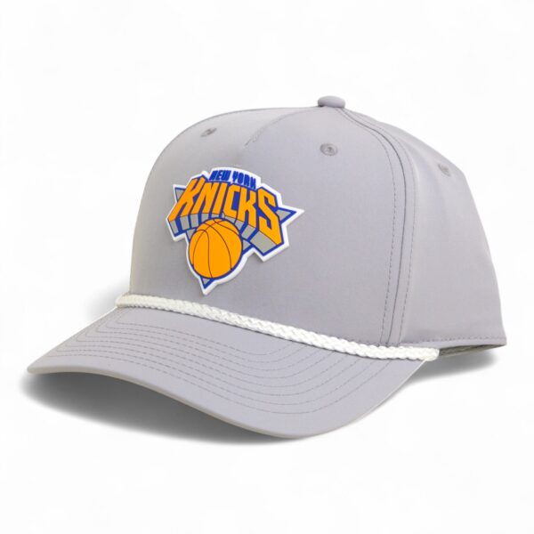 New York Knicks 3D Five Panel Classic Rope Hat- Grey/ White