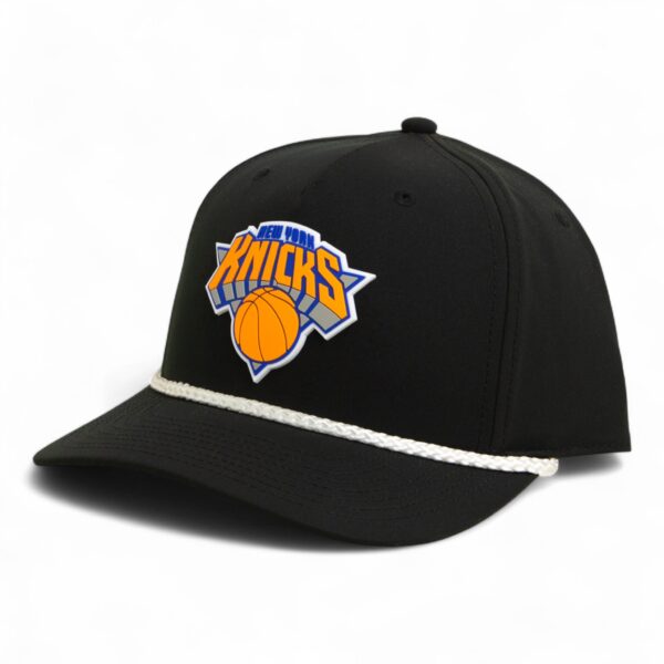 New York Knicks 3D Five Panel Classic Rope Hat- Black/ White