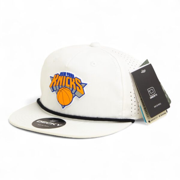 New York Knicks 3D Perforated Rope Hat- White/ Black