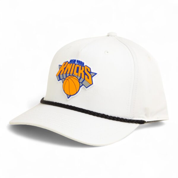 New York Knicks 3D Five Panel Classic Rope Hat- White/ Black