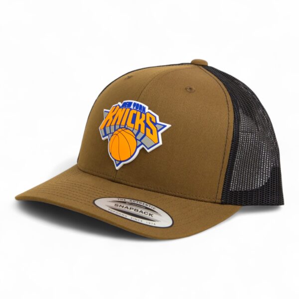 New York Knicks 3D YP Snapback Trucker Hat- Coyote/ Black