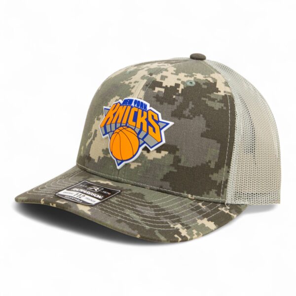 New York Knicks Snapback Trucker Hat- Military Digital Camo