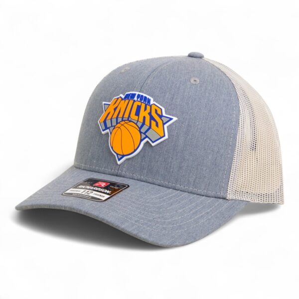 New York Knicks Snapback Trucker Hat- Heather Grey/ Light Grey