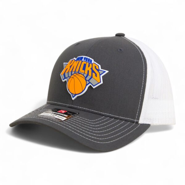 New York Knicks Snapback Trucker Hat- Charcoal/ White