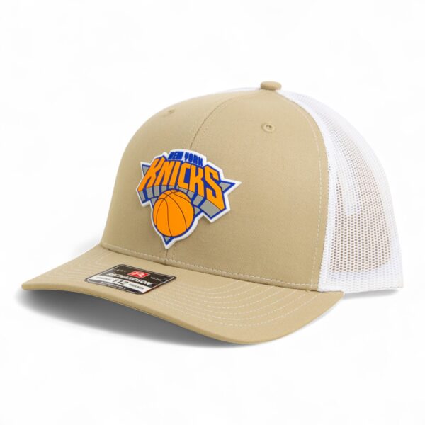 New York Knicks Snapback Trucker Hat- Tan/ White