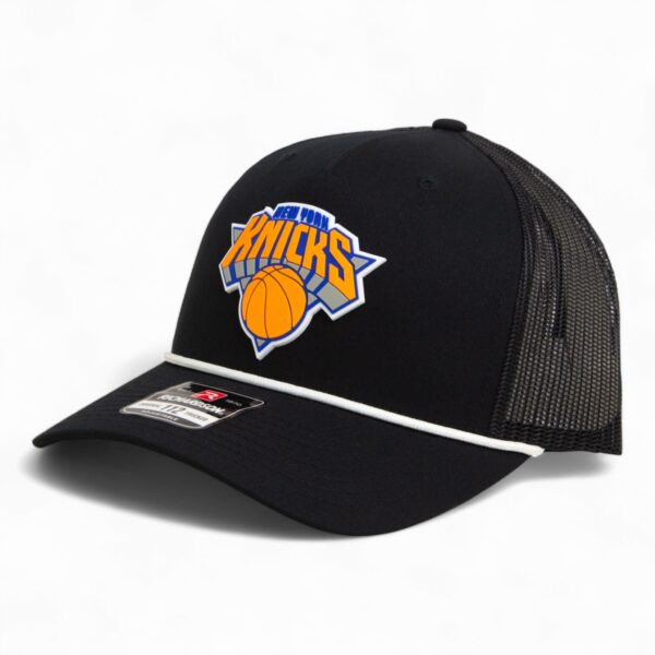 New York Knicks Snapback Trucker Rope Hat- Black/ White