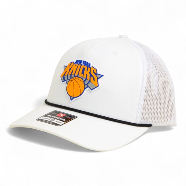 New York Knicks Snapback Trucker Rope Hat- White/ Black