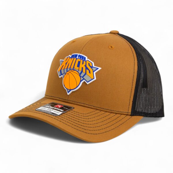 New York Knicks Snapback Trucker Hat- Caramel/ Black