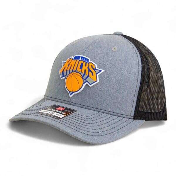New York Knicks Snapback Trucker Hat- Heather Grey/ Black