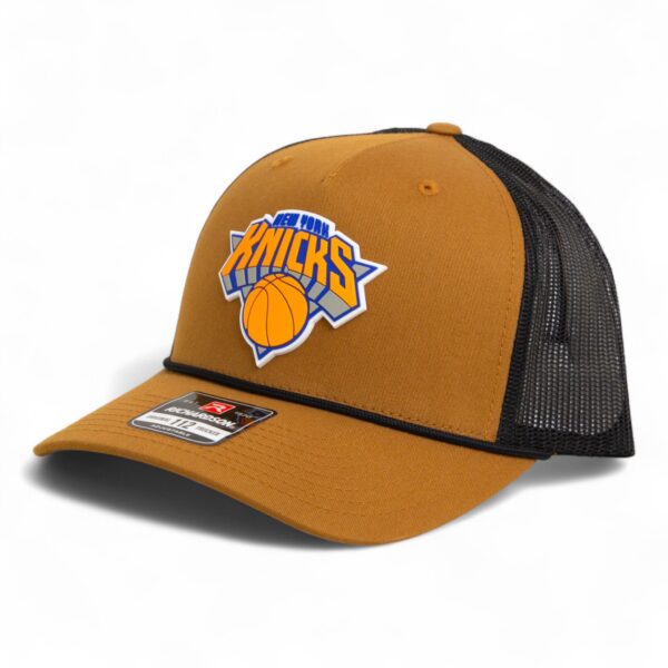New York Knicks Snapback Trucker Rope Hat- Caramel/ Black