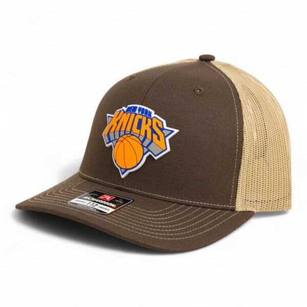 New York Knicks Snapback Trucker Hat- Brown/ Tan