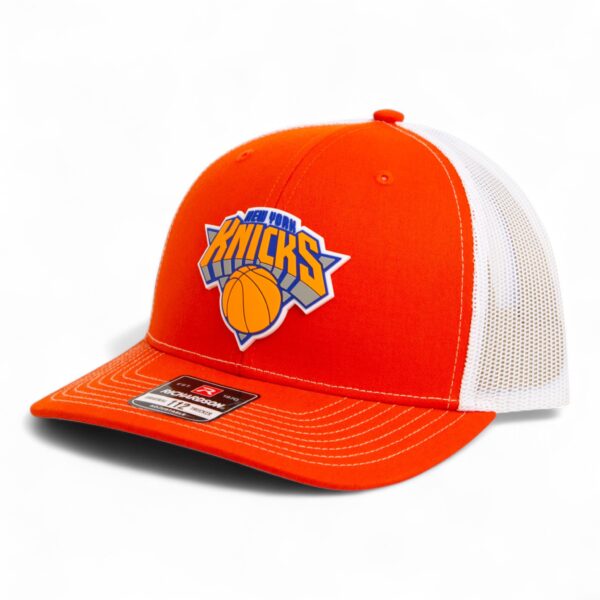 New York Knicks Snapback Trucker Hat- Orange/ White