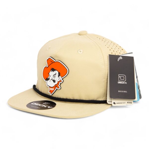 OSU Cowboys Pistol Pete 3D Perforated Rope Hat- Birch/ Black
