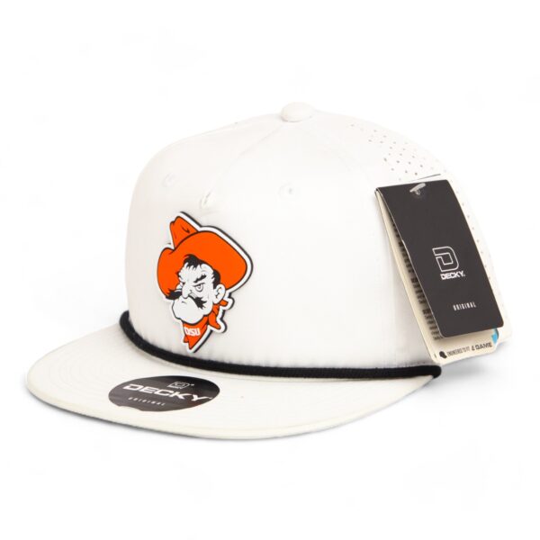 OSU Cowboys Pistol Pete 3D Perforated Rope Hat- White/ Black