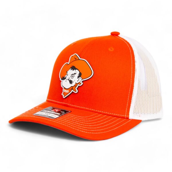OSU Cowboys Pistol Pete 3D Snapback Trucker Hat- Orange/ White