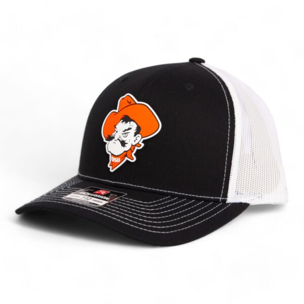 OSU Cowboys Pistol Pete 3D Snapback Trucker Hat- Black/ White