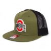 Ohio State Buckeyes 3D Wool Blend Flat Bill Hat- Loden/ Black