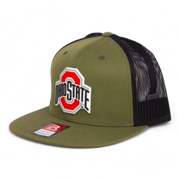 Ohio State Buckeyes 3D Wool Blend Flat Bill Hat- Loden/ Black