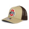 Ohio State Buckeyes 3D Snapback Trucker Hat- Tan/ Coffee