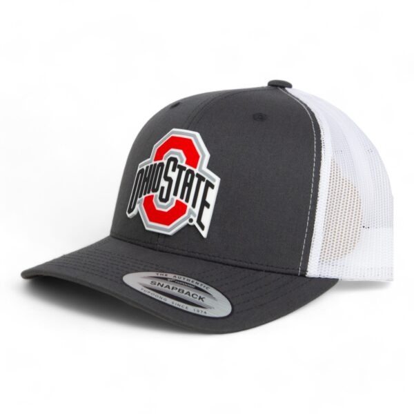 Ohio State Buckeyes 3D YP Snapback Trucker Hat- Charcoal/ White