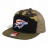 Oklahoma City Thunder 3D Snapback Seven-Panel Flat Bill Trucker Hat- Black/ Camo/ Loden